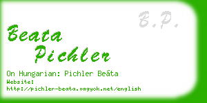 beata pichler business card